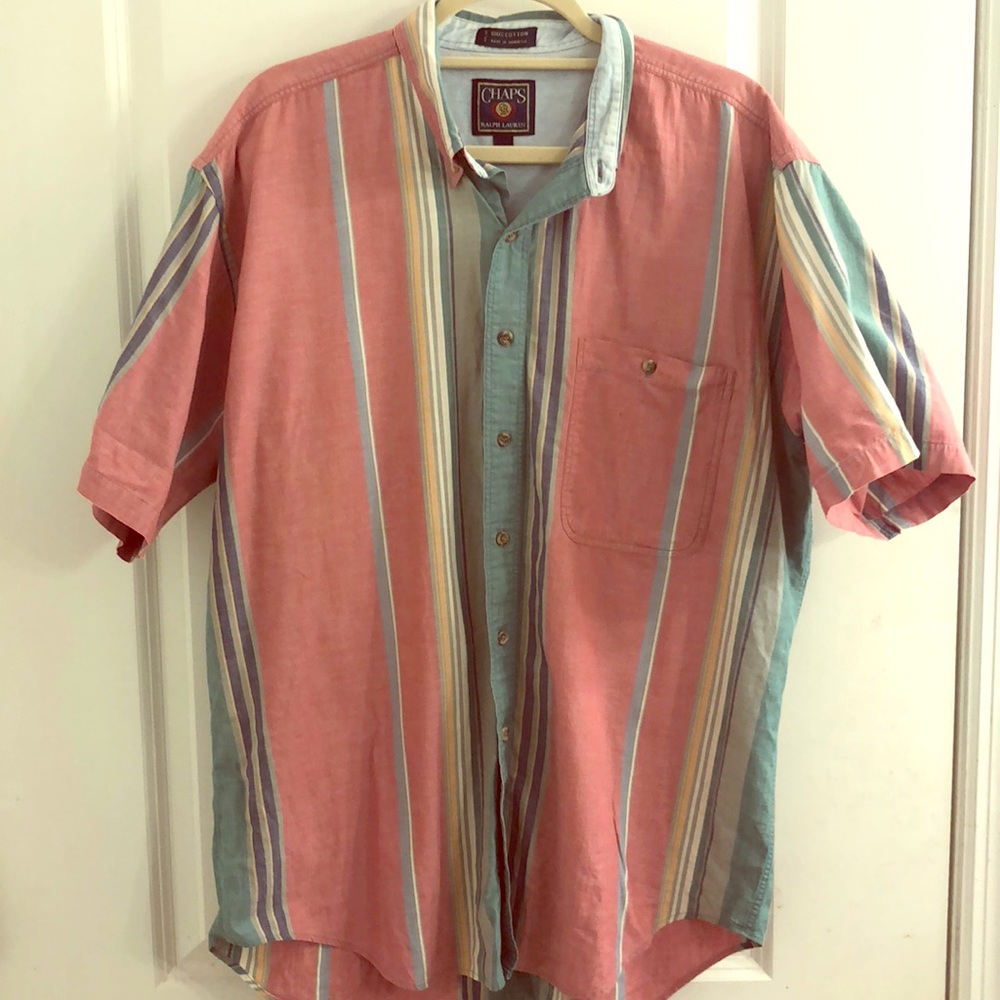 Retro Chaps Ralph Lauren Short Sleeve Button Down